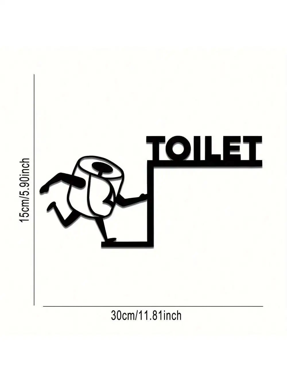 1pc Modern Metal Toilet Door Sign