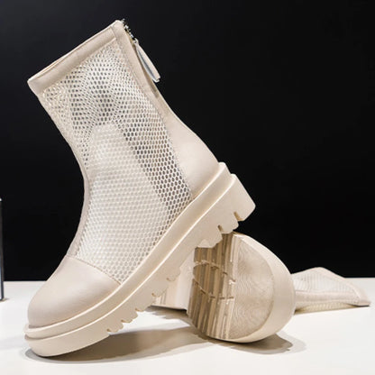 PU Large size Cool mesh Casual Boots