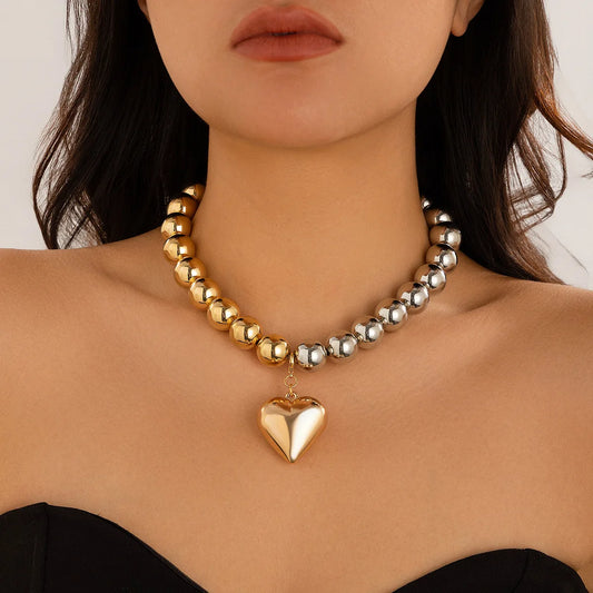 Vintage Big Pearl Collar Choker Necklace