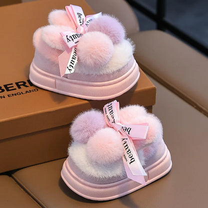 Cotton Cartoon Indoor Non-Slip Shoes for Girl