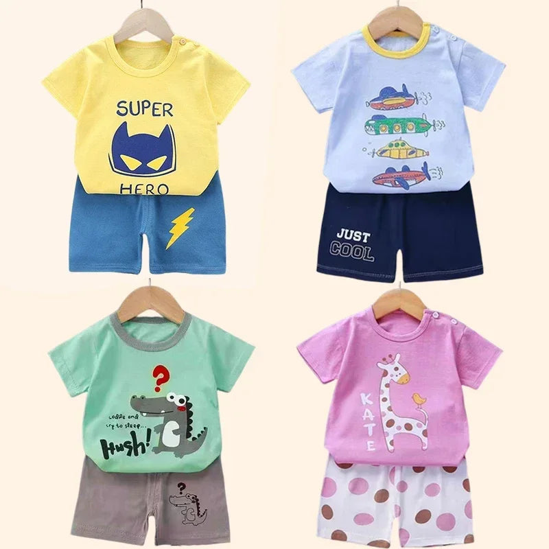 Boys Girl T-shirt Cotton Short sleeve Toddler Set