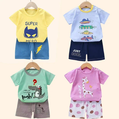 Boys Girl T-shirt Cotton Short sleeve Toddler Set