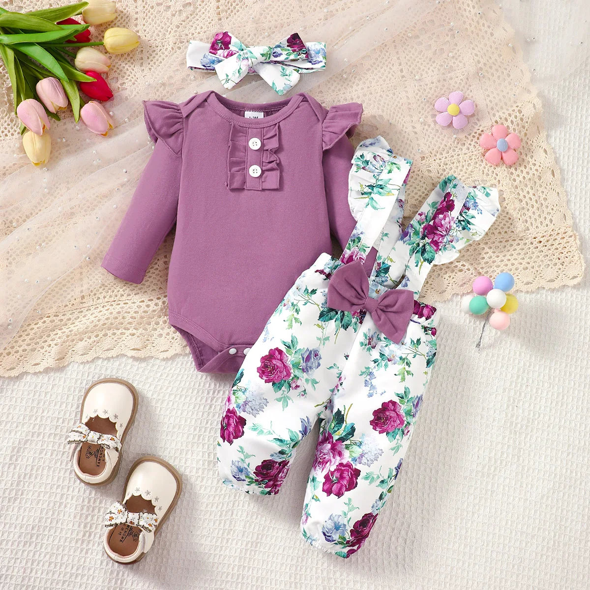 0-24 Months Newborn Baby Girl 3PCS Set