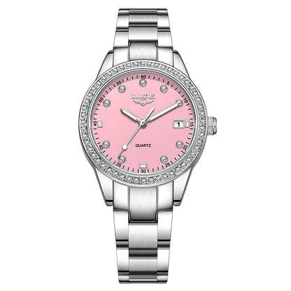 Luxury Luminous Stainless Steel Clock Waterproof Watch