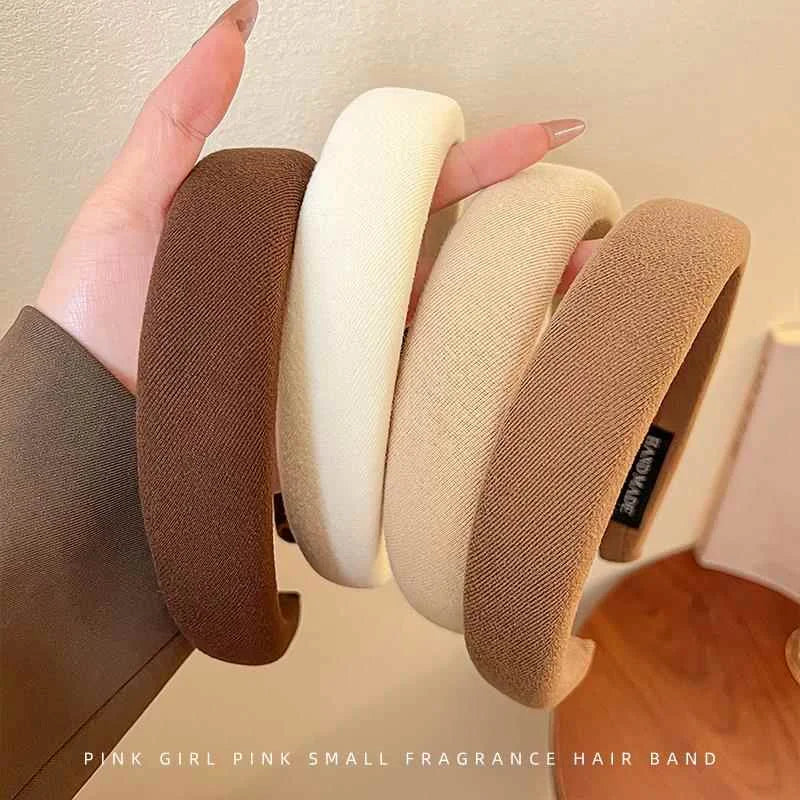 1/2/3/5pcs Wild Solid Color Sponge Headband