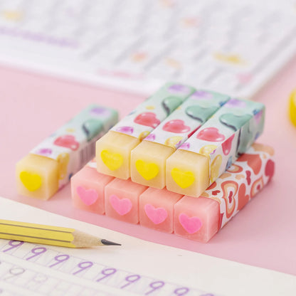 3pcs/lot Cartoon Creative Fruit Eraser Pupils Exam Pencil Eraser