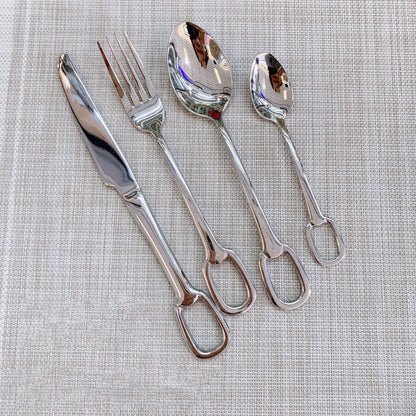 5Pcs Luxury Tableware Stainless Steel Knife Fork Spoon Cutlery Set