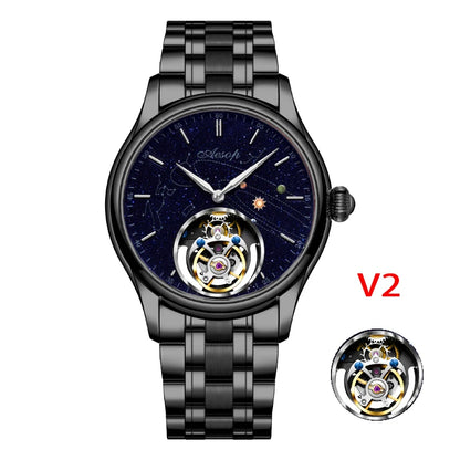 Flying Tourbillon Movement Skeleton Mechanical Luxury Watches