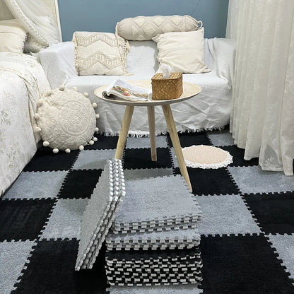 Soft Plush Warm Carpet Baby Play EVA Foam Floor Game Mat