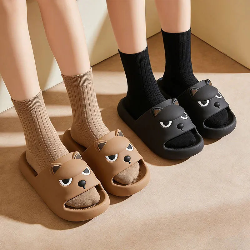 Soft Sole Cute Dog EVA Non Slip Platform Slippers