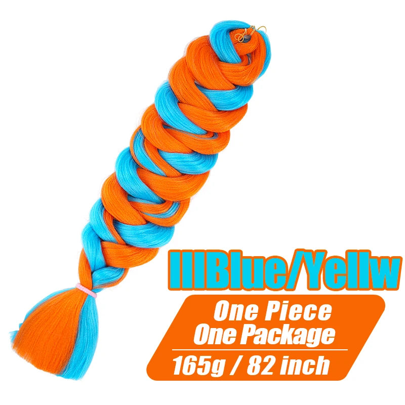 82 Inch Long Jumbo Braiding Hair Synthetic Braids Crochet Hair Extensions 165g