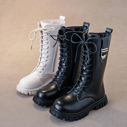 Elegant Zipper Baby Girl Casual Boots