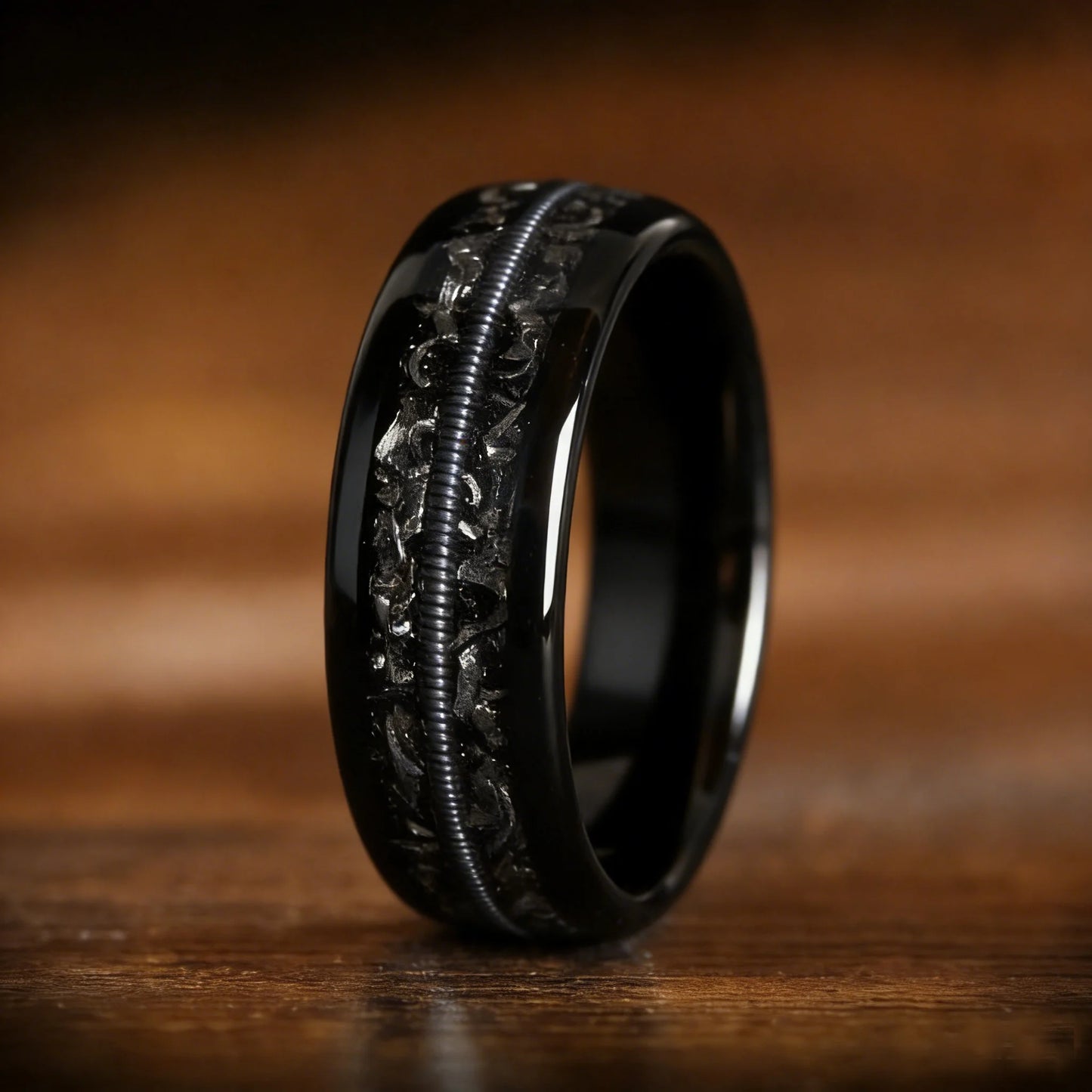 Black Stainless Steel Guitar String Rings