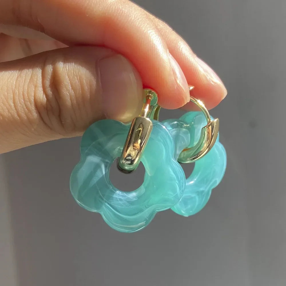 DANA Colorful Flower Resin Earring