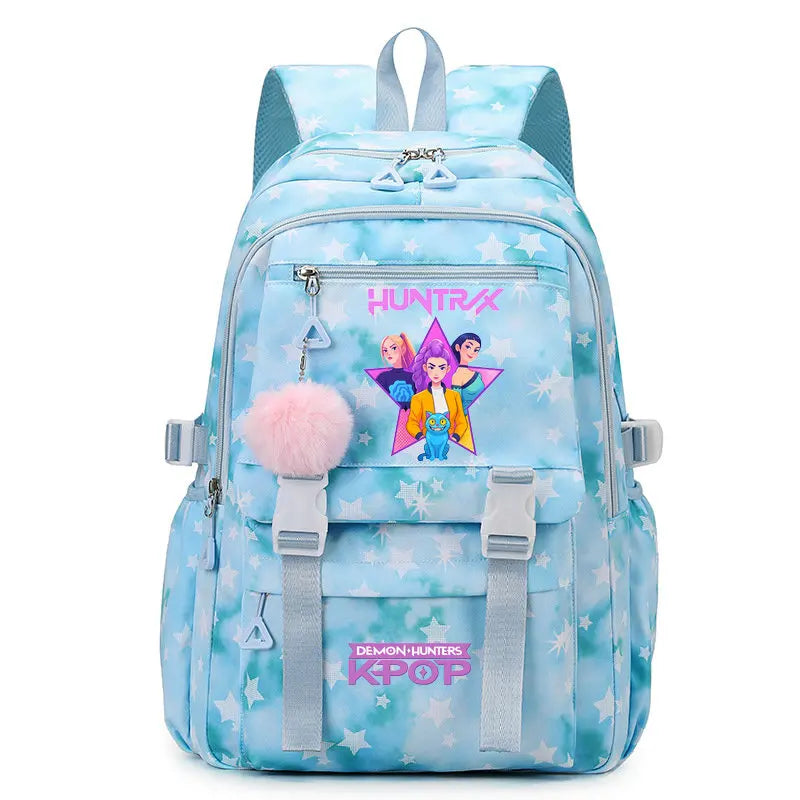 KPop Demon Hunters Print Student Backpack Large Capacity Schoolbag