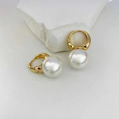 Pearl Hoop Earrings