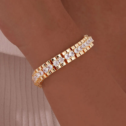 DANA 14K Gold Plated Zirconia Bracelet