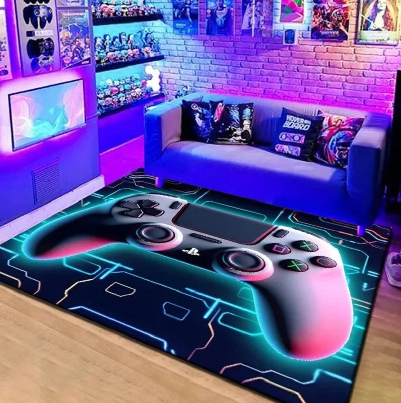 1PC Cyberpunk Style Gamepad Crystal Velvet Carpet