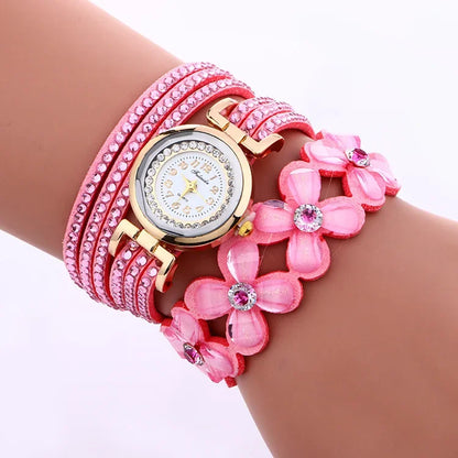 White Chimes Leather Bracelet Watches