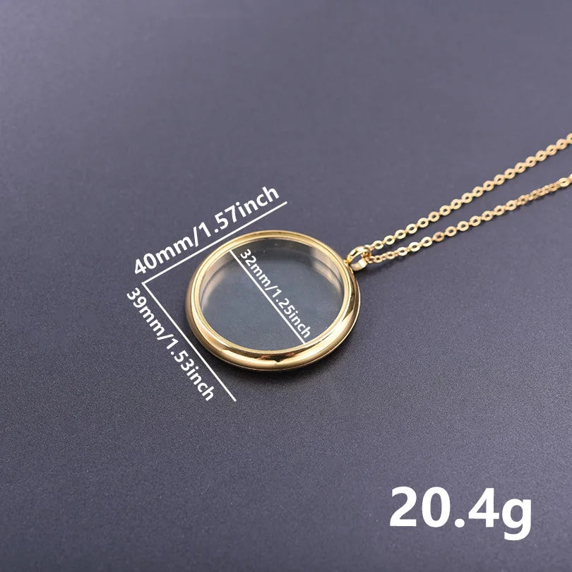 Twist Locket Pendant Photo Floating Charm Necklace