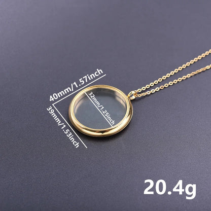 Twist Locket Pendant Photo Floating Charm Necklace