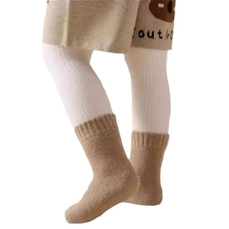 Winter 30% Wool Cashmere Warm Furry Sock Chic Solid Color Calf Sock