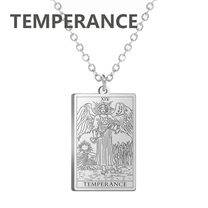 Stainless steel Classic Tarot Pendant Necklace