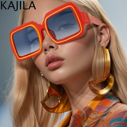 Oversized Square Luxury Vintage Sunglasses