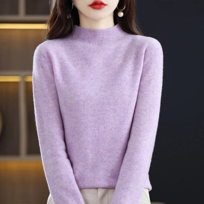 Wool Half-neck Cashmere Sweater