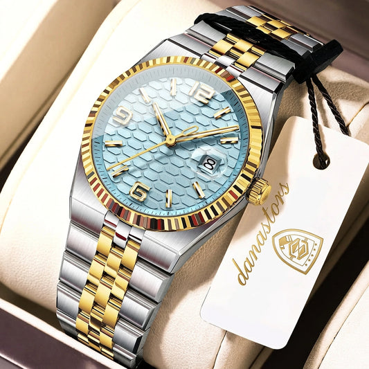 Quartz Stainless Steel Date Elegant Luminous Waterproof Watch