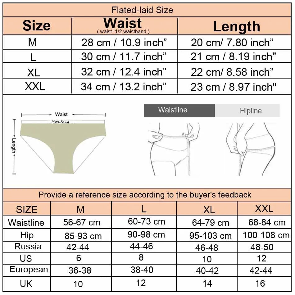 5 PCS Pantie Sexy Lace Cotton Briefs Lingerie