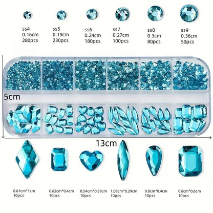 2400pcs 2mm AB Jelly Rhinestones Set