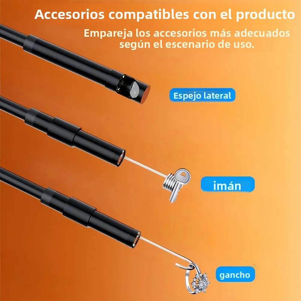 7MM Type-C Endoscope Camera IP67 Waterproof with 6 Adjustable LEDs USB