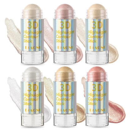 6 Colors 3D Face Brighten Highlighter Bar Cosmetic Face Contour