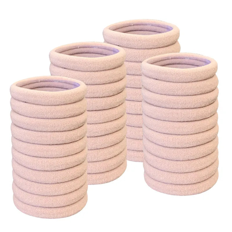 50PCS/Set Cotton Elastic Hair Ties