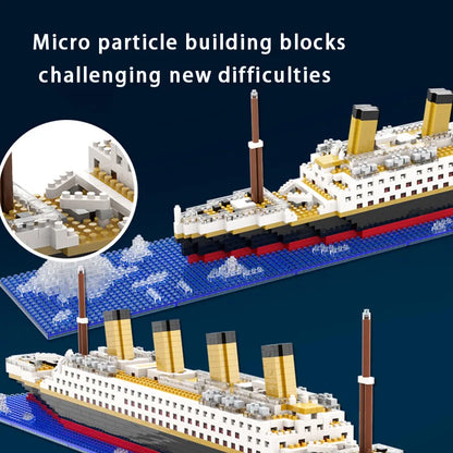Micro particle building block assembly toy Titanic toy