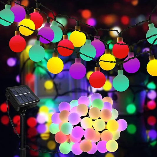 100LED Solar String Flowers Fairy Lights 10m 20m Waterproof Outdoor Solar String Lights