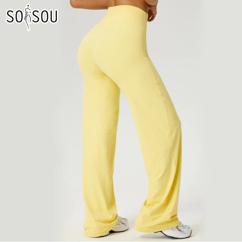 High Waist Wide Straight-Leg Ultra Soft Yoga Pants