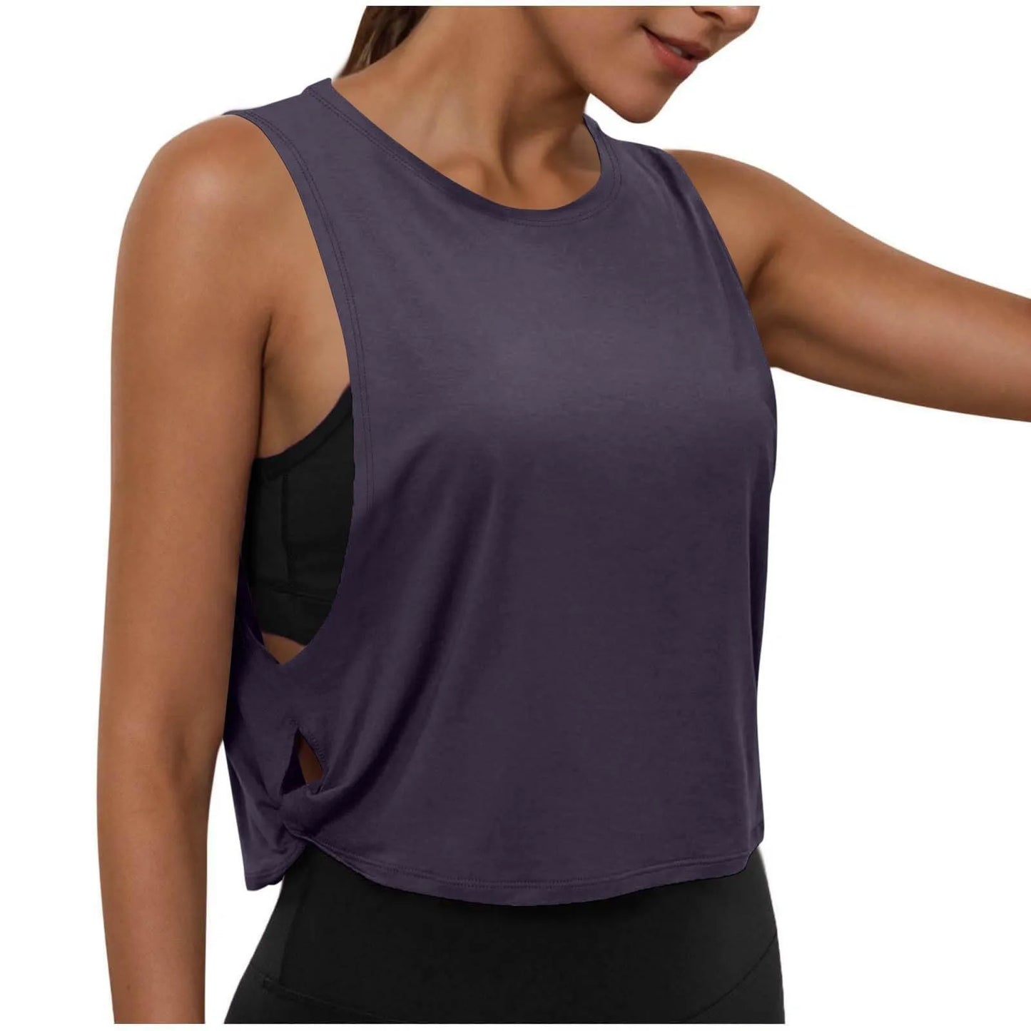 Sleeveless Yoga Tops Athletic Vest Workout Cool T-Shirt