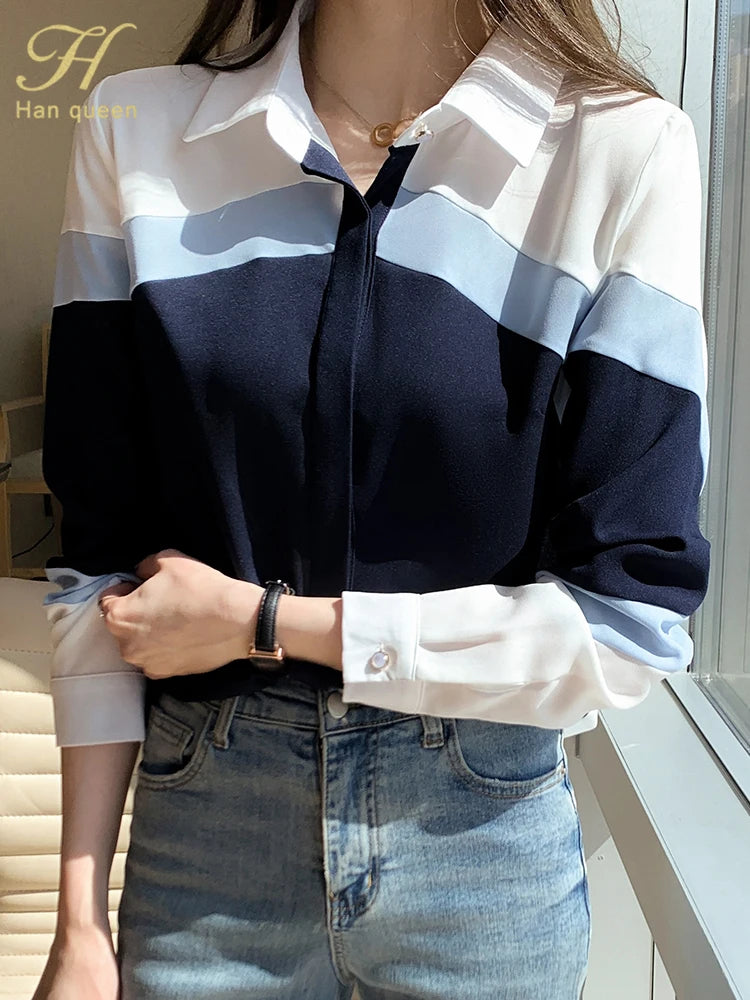 Chiffon Long Sleeve Casual Blouse Shirts
