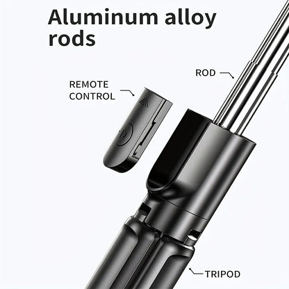 Expandable 3-in-1 Selfie Stick Tripod With Detachable BT Wireless Remote