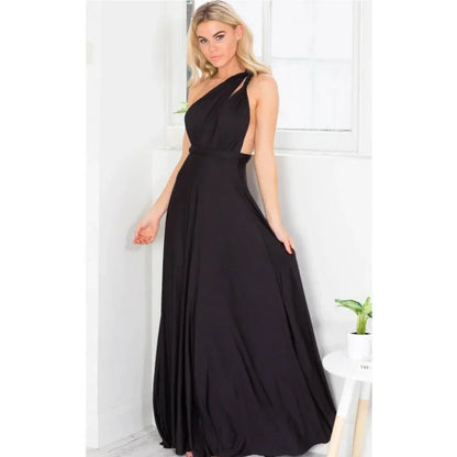 Multi-worn V-neck Vestidos De Fiesta Long Sexy Maxi Dress