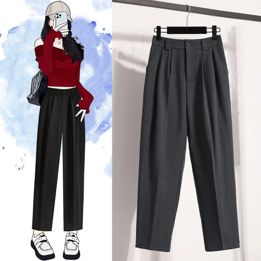 Korean High Waist Suit Casual Trousers