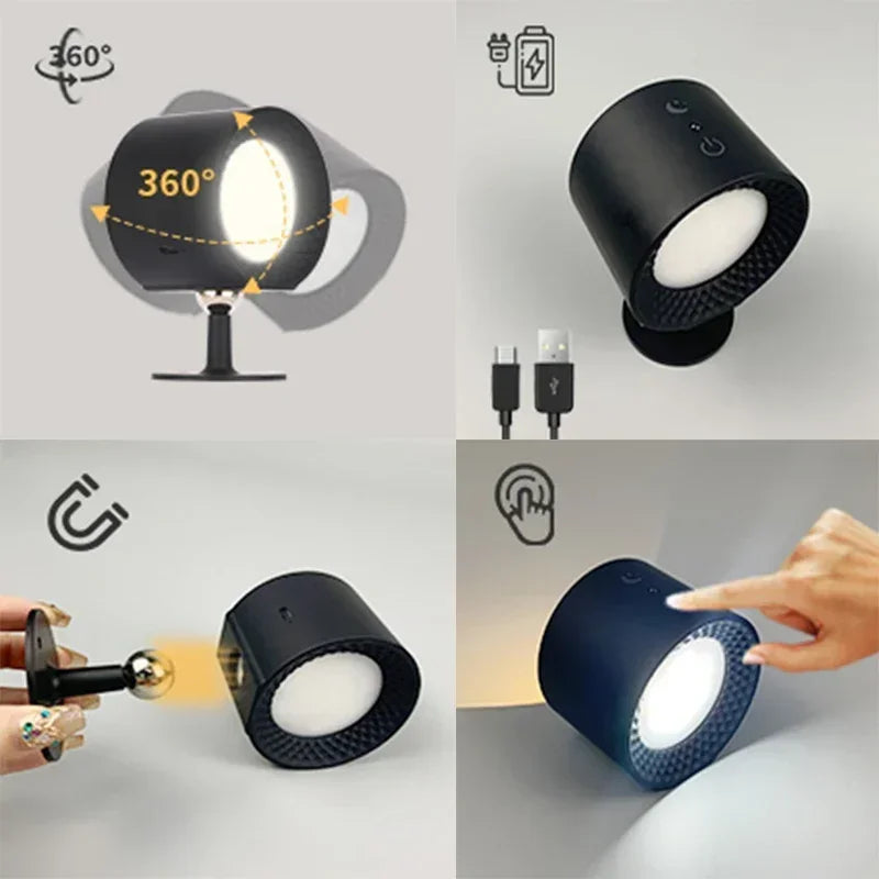 Led Double Head Wall Lamp Touch Control Remote
