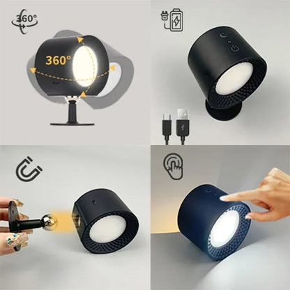 Led Double Head Wall Lamp Touch Control Remote