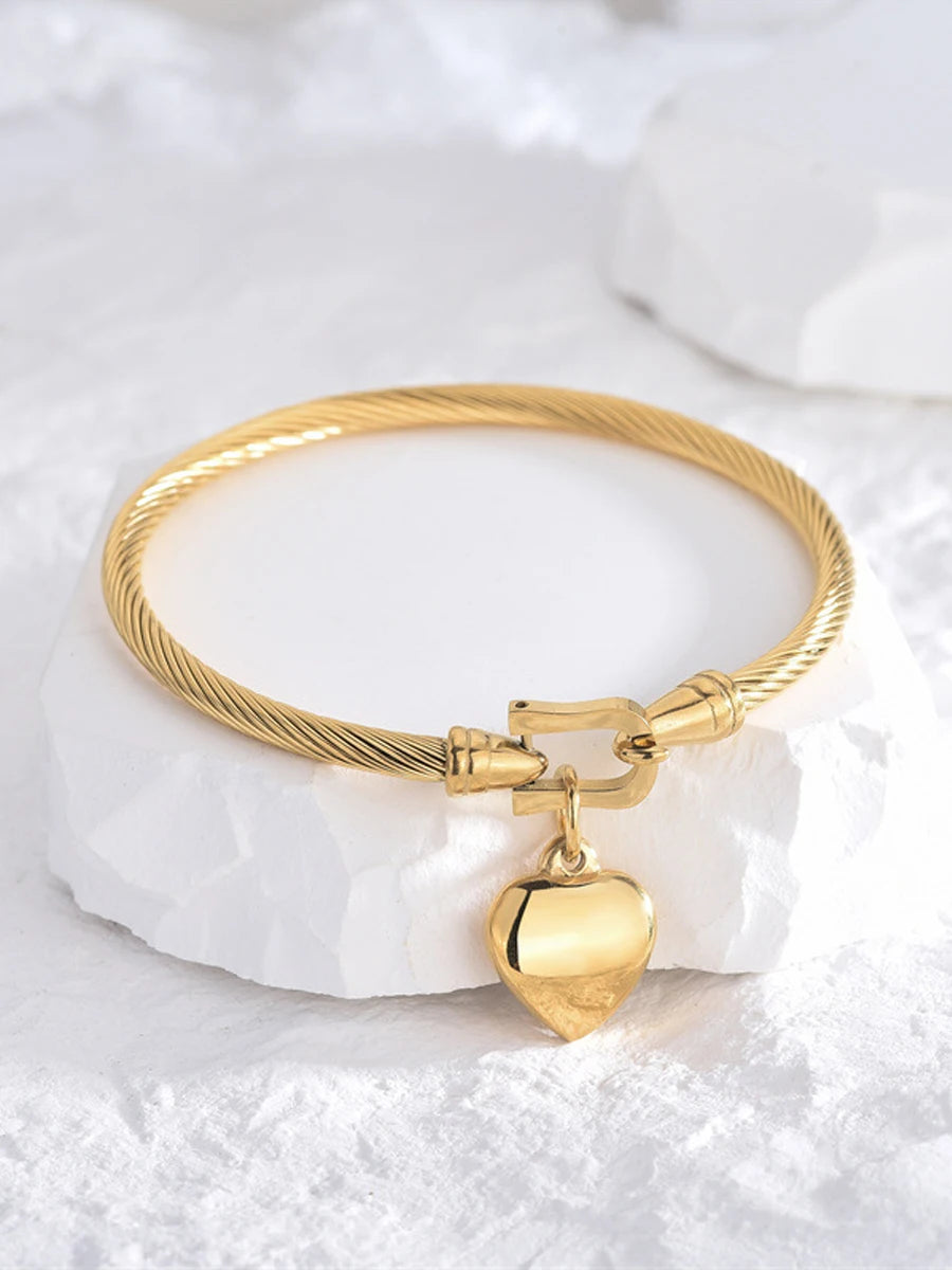 DANA 18k Gold Stainless Steel Heart Bracelets