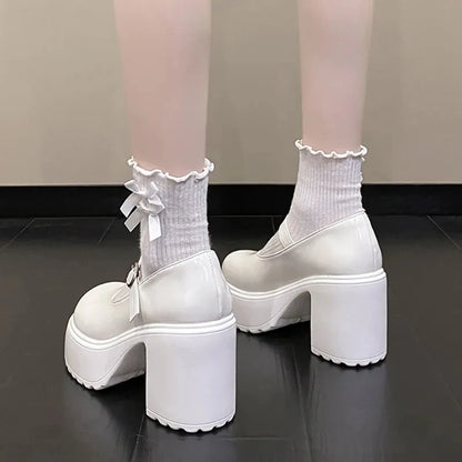 High Heels Mary Jane Chunky Shoes