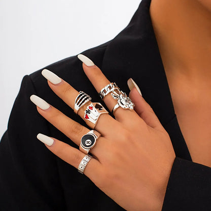DANA Hip Hop Claw Clown Ring Set