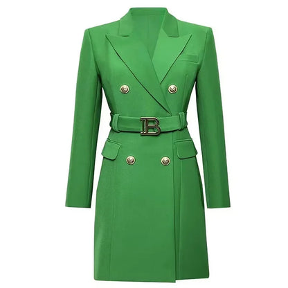 Long Sleeve Buttons Double Blazer Jacket