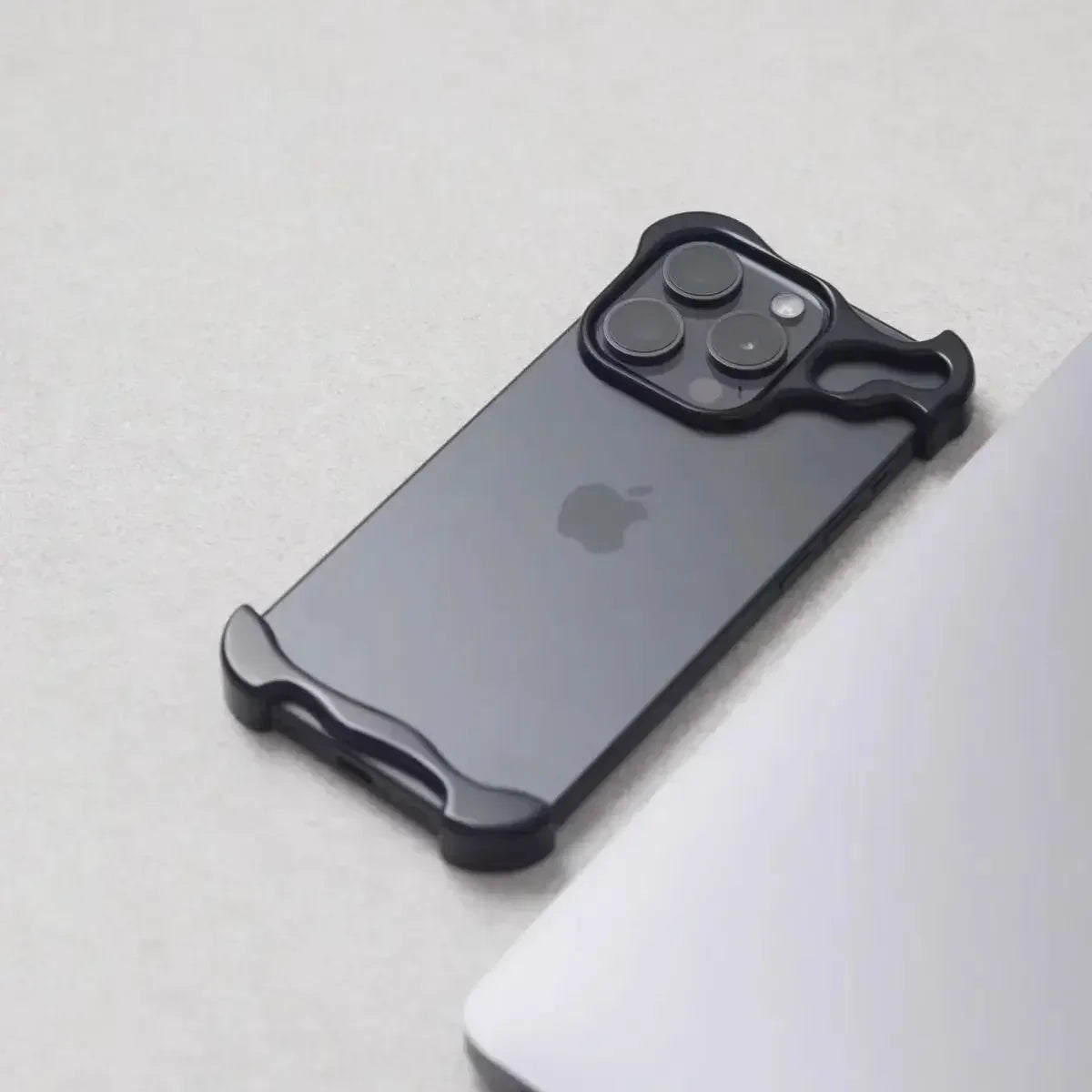 Irregular Metal Bumper Phone Case For IPhone Film Protect Bare Aluminum Shockproof Cover